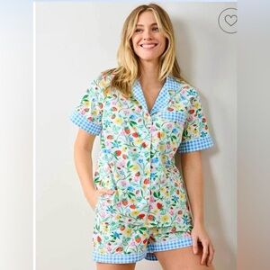 Printfresh Stawberry Vines Pajama Set, Size Small